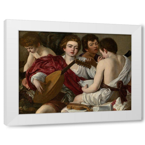 Concerto (I musici) White Modern Wood Framed Art Print by Caravaggio
