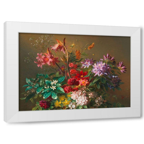 Allegory of Spring (detail) White Modern Wood Framed Art Print by Johannes van Os, Georgius Jacobus