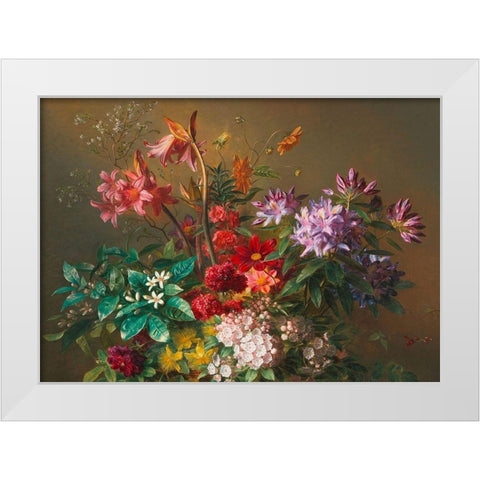 Allegory of Spring (detail) White Modern Wood Framed Art Print by Johannes van Os, Georgius Jacobus