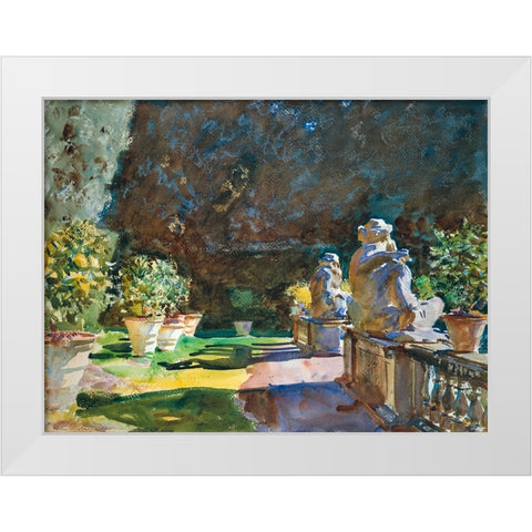 Villa di Marlia, Lucca White Modern Wood Framed Art Print by Sargent, John Singer