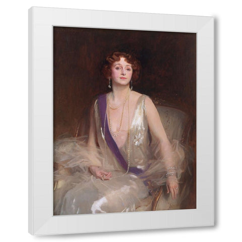 Grace Elvina, Marchioness Curzon of Kedleston White Modern Wood Framed Art Print by Sargent, John Singer