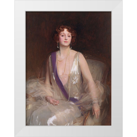Grace Elvina, Marchioness Curzon of Kedleston White Modern Wood Framed Art Print by Sargent, John Singer