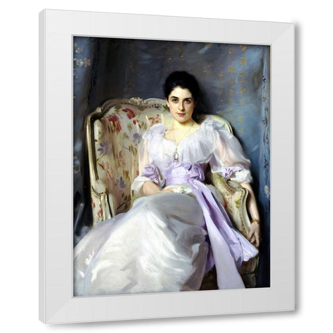 Lady Agnew of Lochnaw White Modern Wood Framed Art Print by Sargent, John Singer