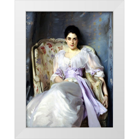 Lady Agnew of Lochnaw White Modern Wood Framed Art Print by Sargent, John Singer