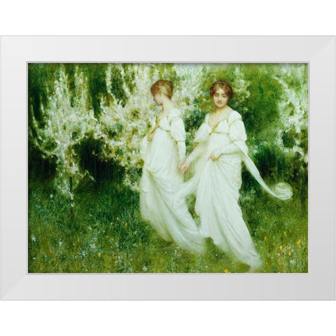 Innocence White Modern Wood Framed Art Print by Hacker, Arthur