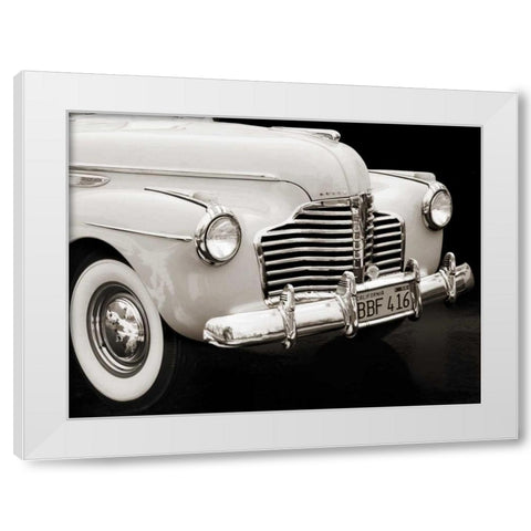 1947 Buick Roadmaster Convertible White Modern Wood Framed Art Print by Gasoline Images