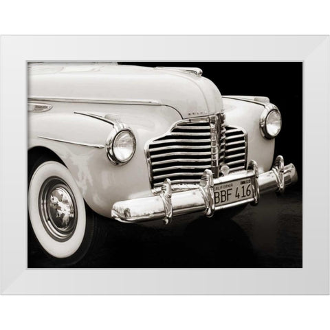 1947 Buick Roadmaster Convertible White Modern Wood Framed Art Print by Gasoline Images