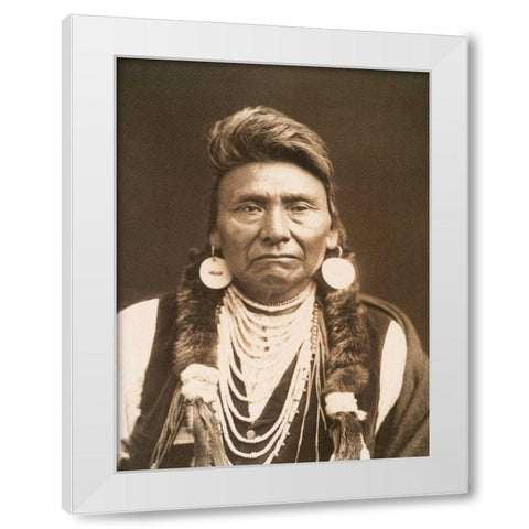 Chief Joseph- Nez Perce- 1900 White Modern Wood Framed Art Print by Anonymous