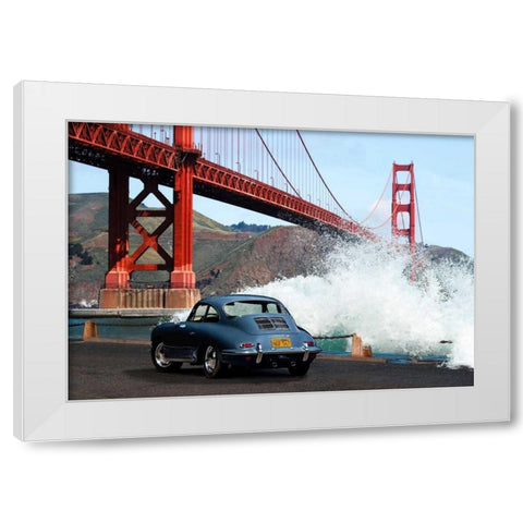 Under the Golden Gate Bridge- San Francisco White Modern Wood Framed Art Print by Gasoline Images