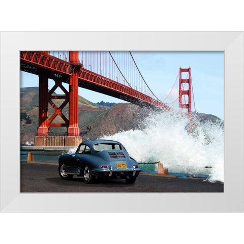 Under the Golden Gate Bridge- San Francisco White Modern Wood Framed Art Print by Gasoline Images
