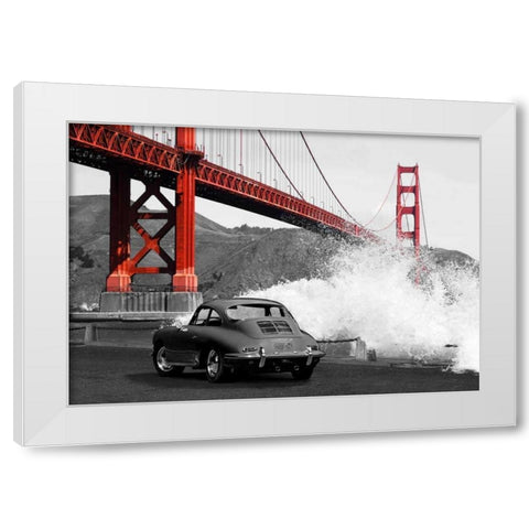 Under the Golden Gate Bridge- San Francisco White Modern Wood Framed Art Print by Gasoline Images