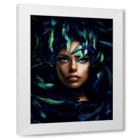 Shimmering Goddess White Modern Wood Framed Art Print by Lauren, Julian