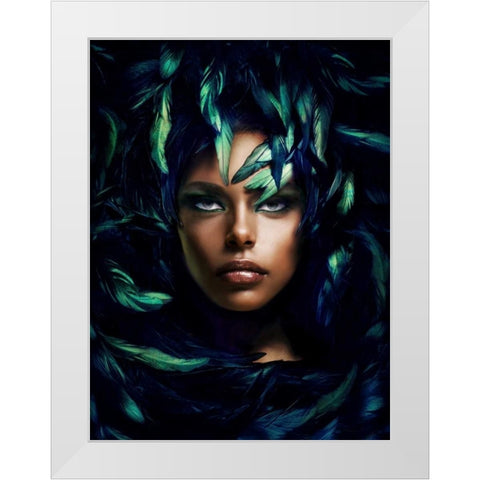 Shimmering Goddess White Modern Wood Framed Art Print by Lauren, Julian