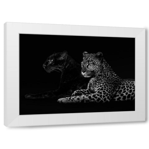 Brotherhood (detail) White Modern Wood Framed Art Print by Lauren, Julian