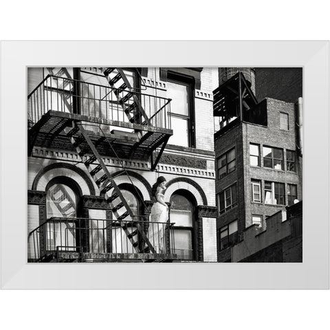 TriBeCa Beauty, NYC White Modern Wood Framed Art Print by Lauren, Julian