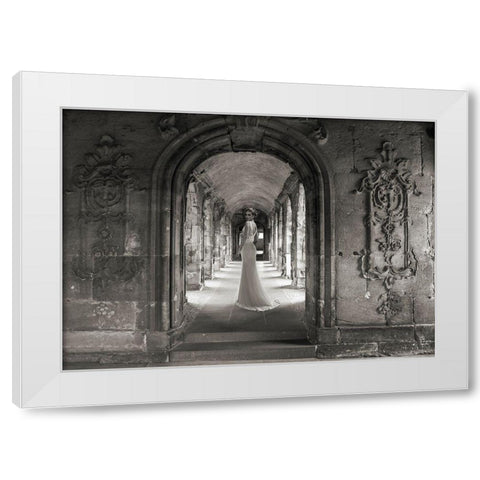 Under a Roman Colonnade White Modern Wood Framed Art Print by Haute Photo Collection
