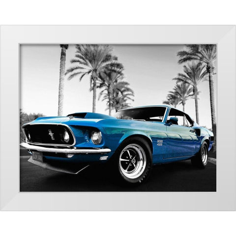 Blue Lightning, Santa Barbara, California White Modern Wood Framed Art Print by Gasoline Images
