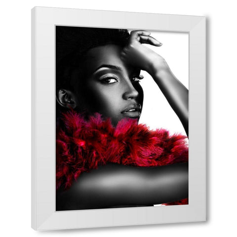 Black Pearl White Modern Wood Framed Art Print by Julian, Lauren