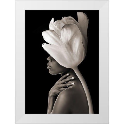 Flowerchild-2 White Modern Wood Framed Art Print by Lauren, Julian