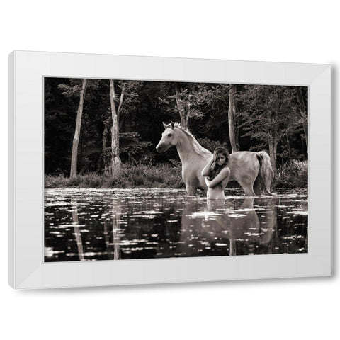 In the Wilderness White Modern Wood Framed Art Print by Lauren, Julian