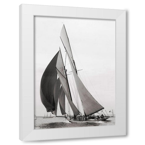 Colonia White Modern Wood Framed Art Print by Anonymous
