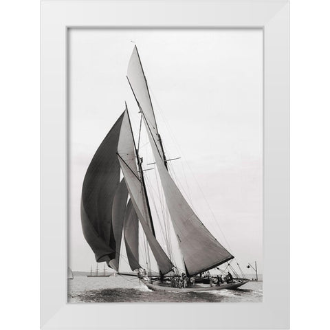 Colonia White Modern Wood Framed Art Print by Anonymous