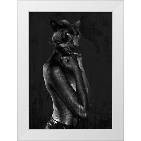 Black Chick White Modern Wood Framed Art Print by VizLab