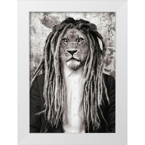 Wild Child White Modern Wood Framed Art Print by VizLab