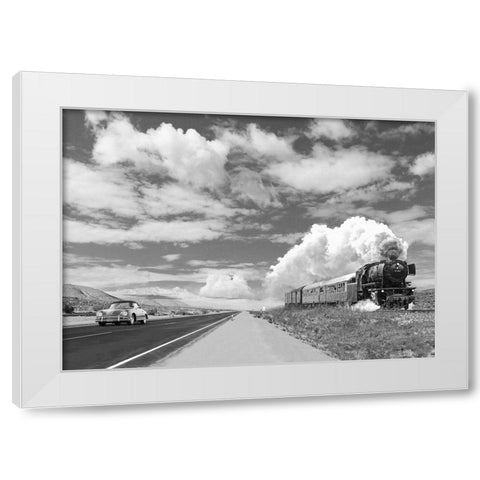 Interstate 59 White Modern Wood Framed Art Print by Gasoline Images