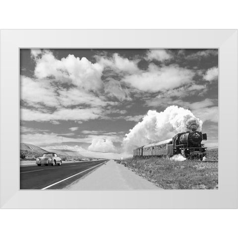 Interstate 59 White Modern Wood Framed Art Print by Gasoline Images