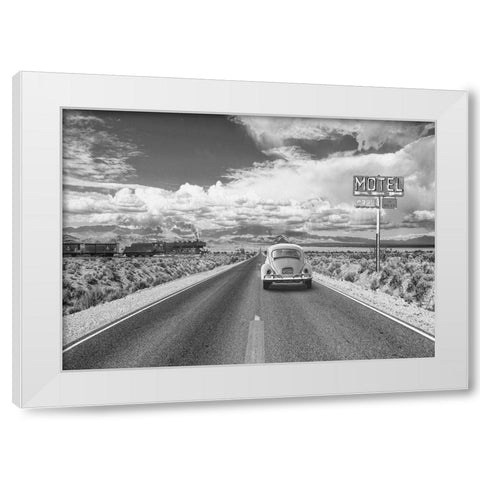 Wandering in the USA White Modern Wood Framed Art Print by Gasoline Images