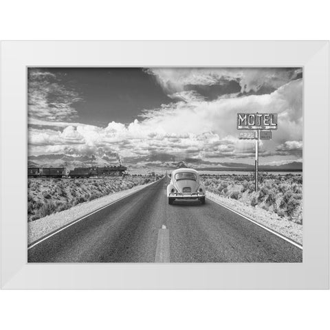 Wandering in the USA White Modern Wood Framed Art Print by Gasoline Images