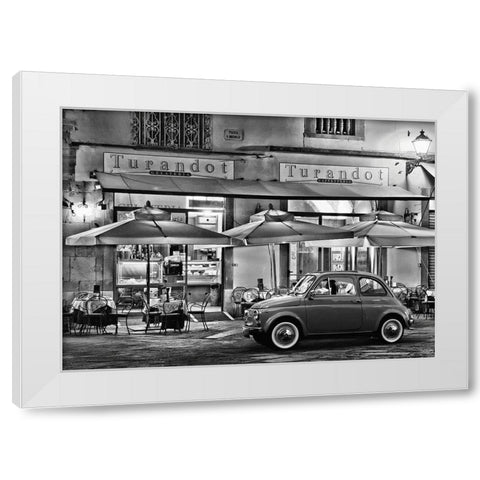 Italian Beauty - BW White Modern Wood Framed Art Print by Gasoline Images