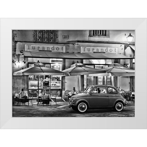 Italian Beauty - BW White Modern Wood Framed Art Print by Gasoline Images