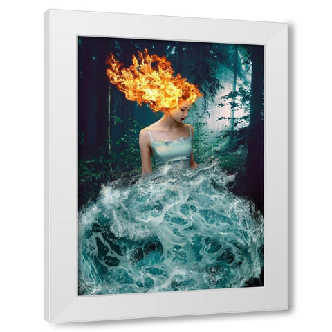 Mother Nature White Modern Wood Framed Art Print by Lauren, Julian