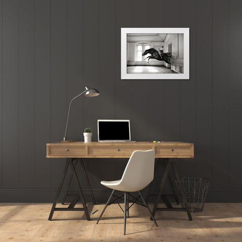 Aperitif - BW White Modern Wood Framed Art Print by Lauren, Julian