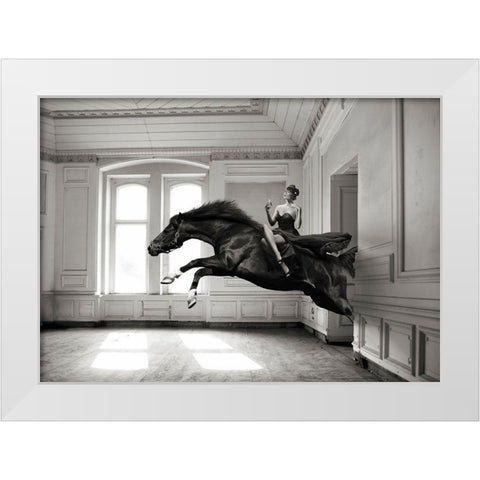 Aperitif - BW White Modern Wood Framed Art Print by Lauren, Julian