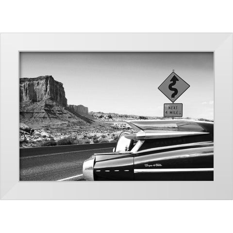Coupe de Ville - BW White Modern Wood Framed Art Print by Gasoline Images