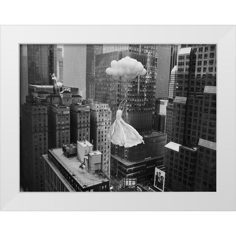 Head over Heels White Modern Wood Framed Art Print by Lauren, Julian