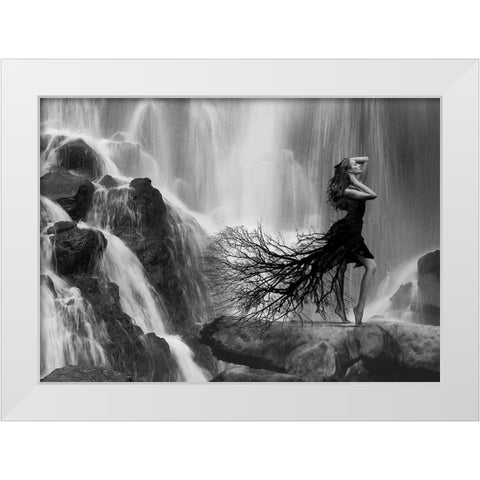 Natures Beauty White Modern Wood Framed Art Print by Lauren, Julian