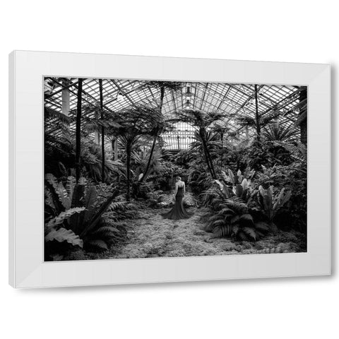 Unconventional Womenscape #2-Jardin dHiver (BW) White Modern Wood Framed Art Print by Lauren, Julian