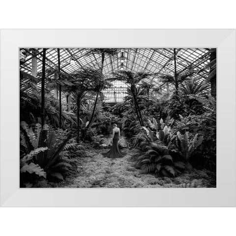 Unconventional Womenscape #2-Jardin dHiver (BW) White Modern Wood Framed Art Print by Lauren, Julian