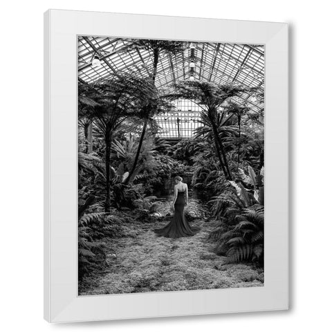 Unconventional Womenscape #2-Jardin dHiver-detail (BW) White Modern Wood Framed Art Print by Lauren, Julian