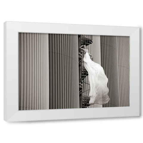 Unconventional Womenscape #5 (BW) White Modern Wood Framed Art Print by Lauren, Julian