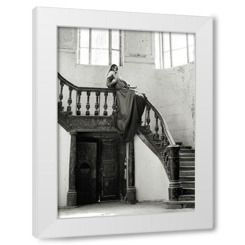 Unconventional Womenscape #6 (BW) White Modern Wood Framed Art Print by Lauren, Julian