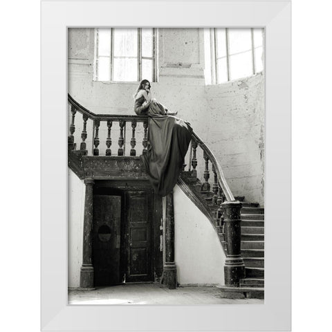 Unconventional Womenscape #6 (BW) White Modern Wood Framed Art Print by Lauren, Julian