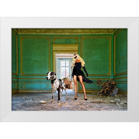 Unconventional Womenscape #7-In the Palace White Modern Wood Framed Art Print by Lauren, Julian