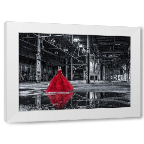 Unconventional Womenscape #8-The Factory White Modern Wood Framed Art Print by Lauren, Julian