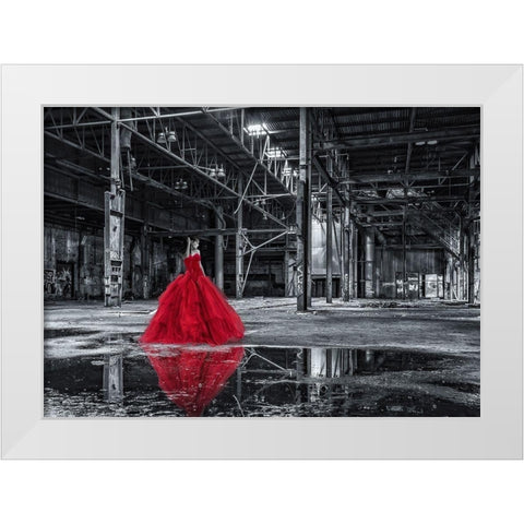 Unconventional Womenscape #8-The Factory White Modern Wood Framed Art Print by Lauren, Julian