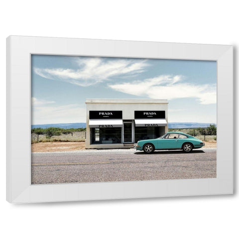 Marfa-Texas White Modern Wood Framed Art Print by Lauren, Julian